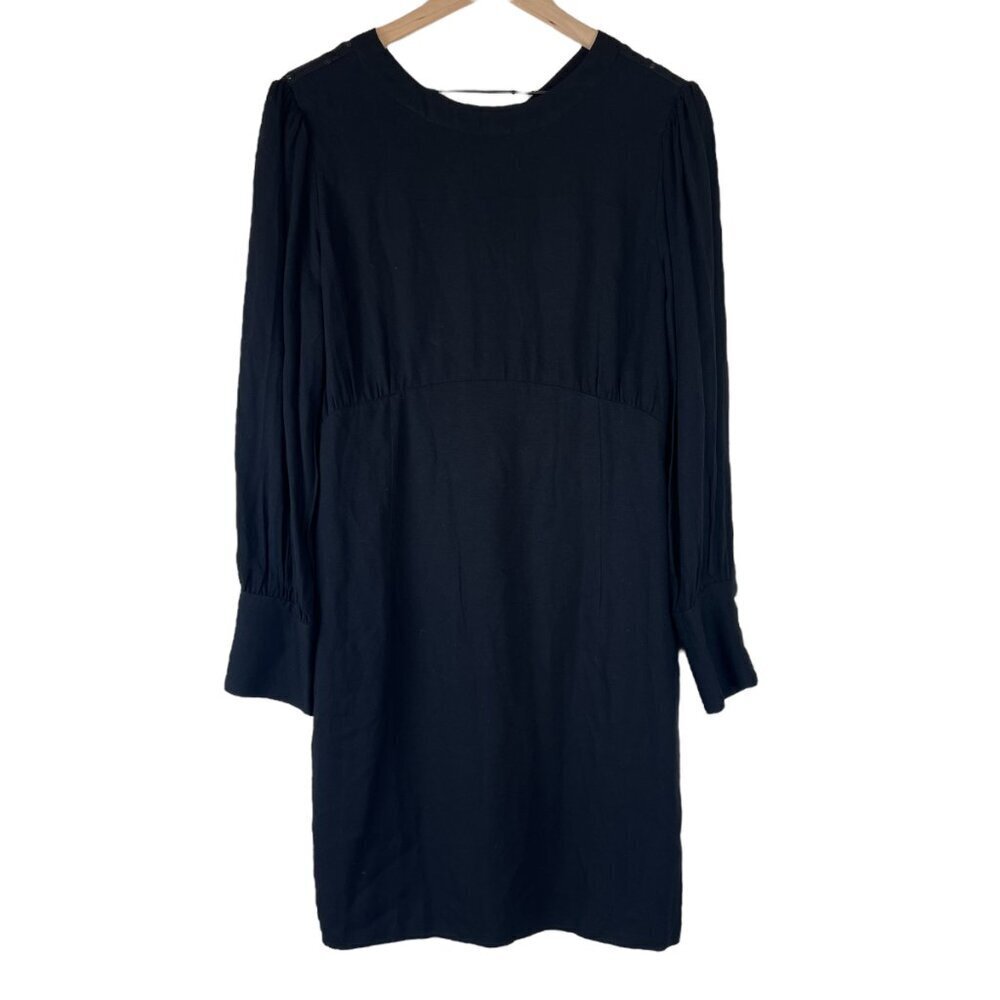 NWT See U Soon Black Long Sleeve Sheer Keyhole Back Sheath Dress